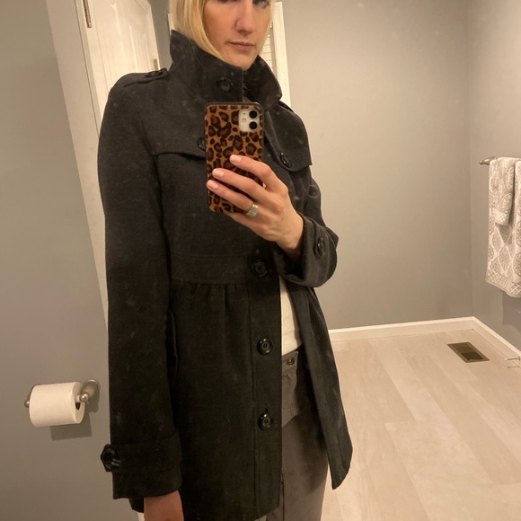 🌿5/$10🌿Charcoal pea coat - Picture 4 of 4